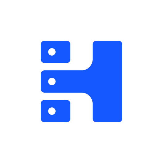 Logo HOSTWARE — Bleu sur blanc